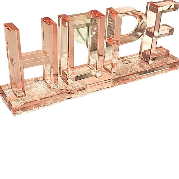 Elegant Pink HOPE Acrylic Decor - Picture 1 of 4